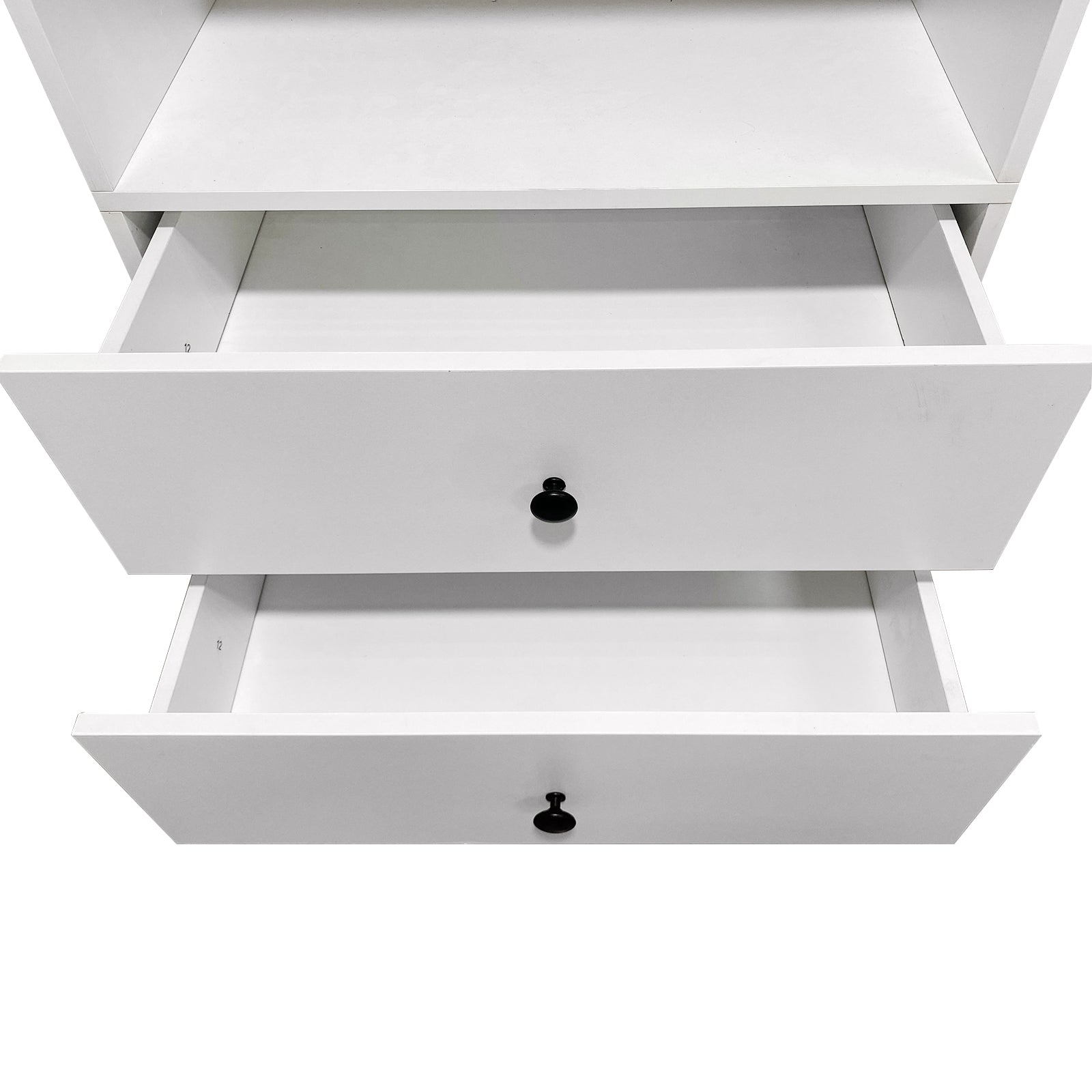 Sleek White Wooden Closet Organizer