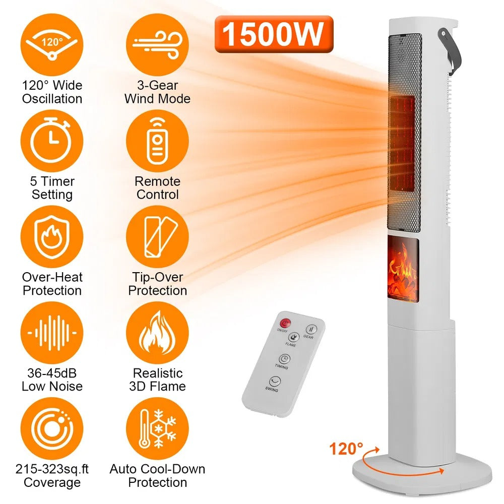1500W Oscillating Ceramic Heater