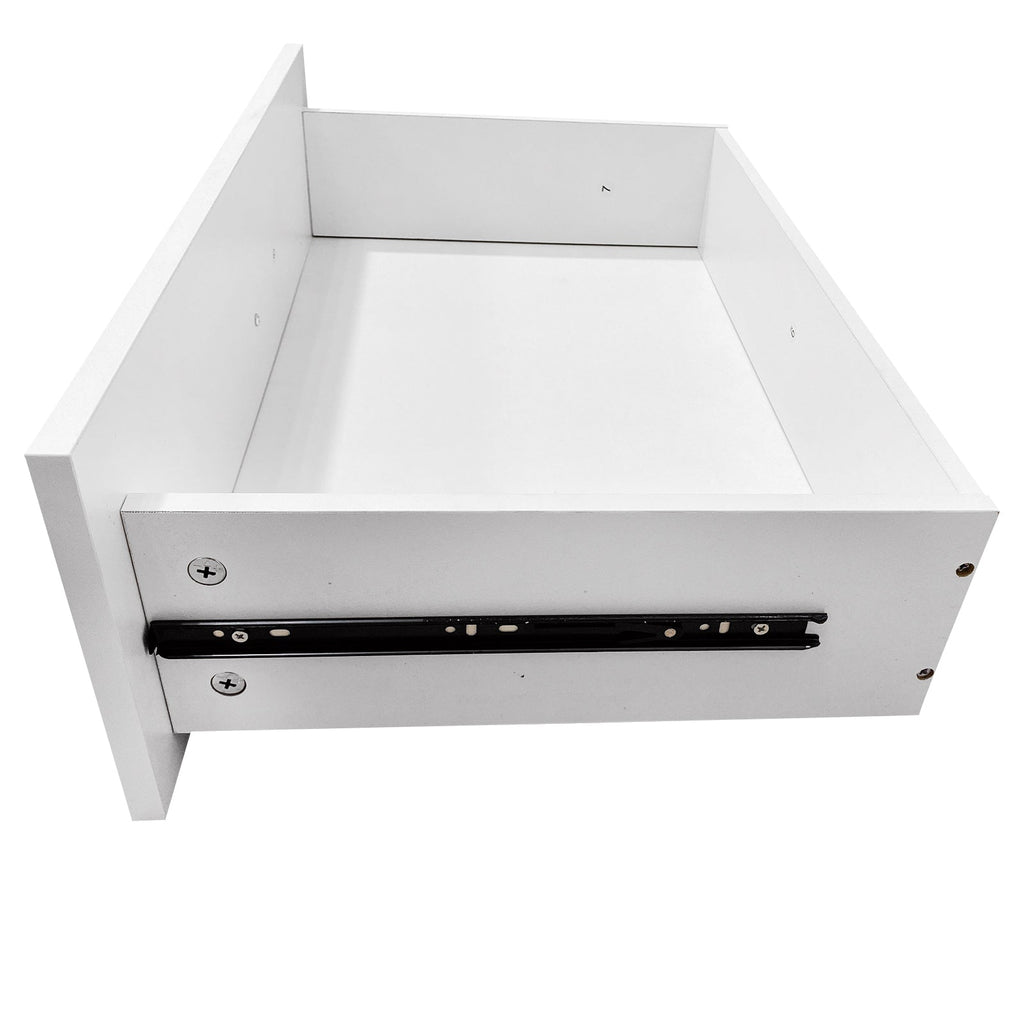 Sleek White Wooden Closet Organizer