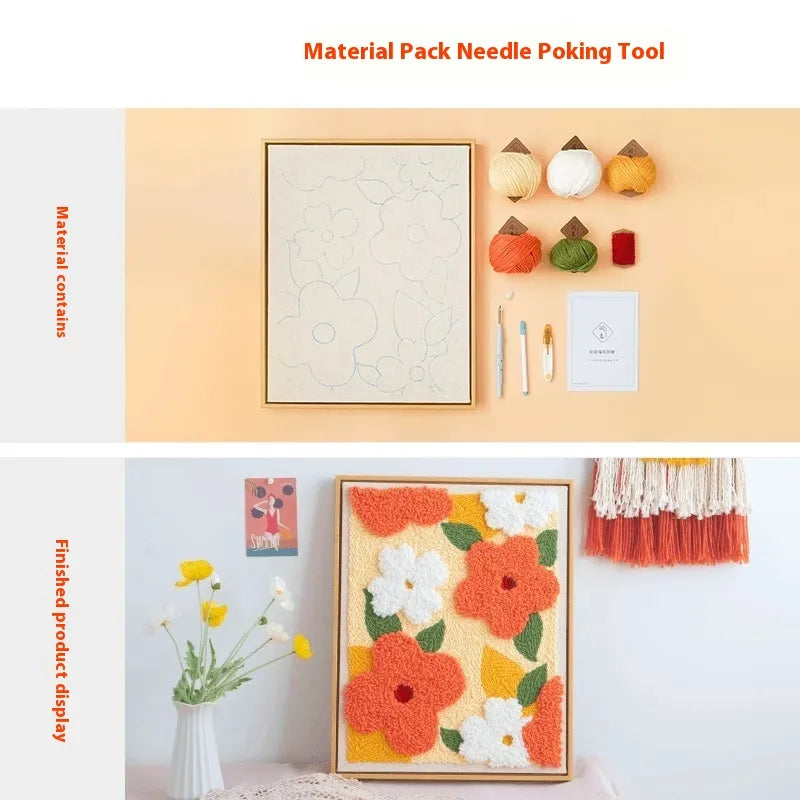 Floral String Art Embroidery Kit