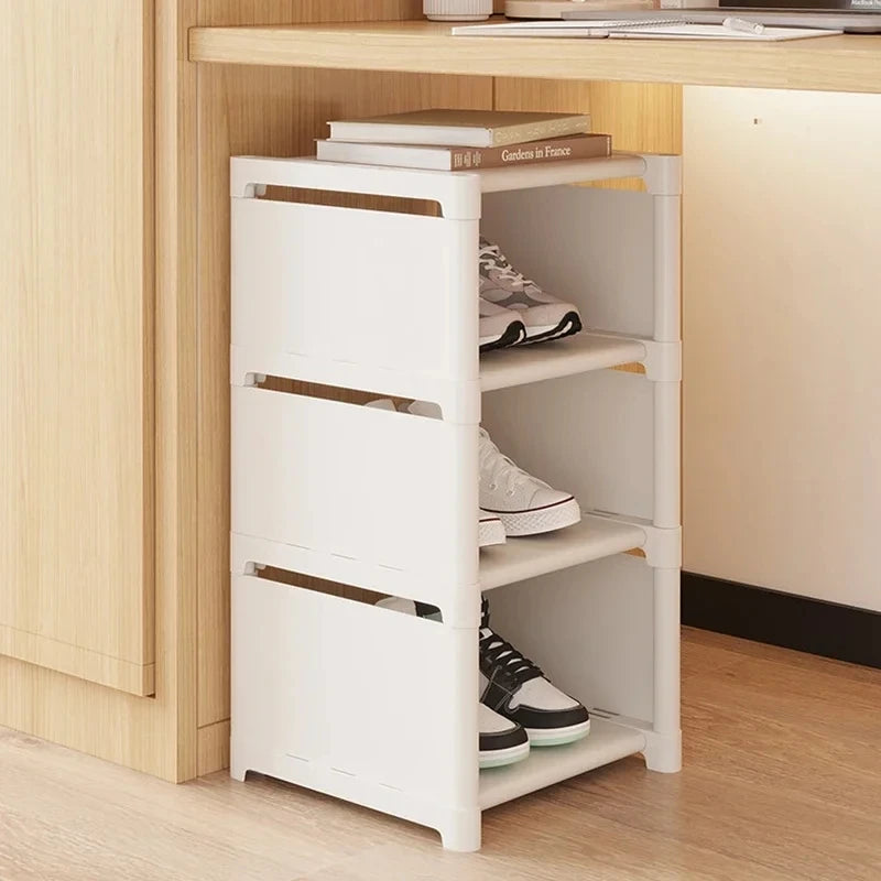 Shoe Rack Storage Organizer 5-7Laye Shoe Cabinets Shoes Storage Rack Space Saving Sneakers Organizer for Wall Corner Shoes Shelf