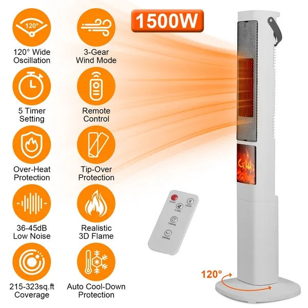 1500W Oscillating Ceramic Heater