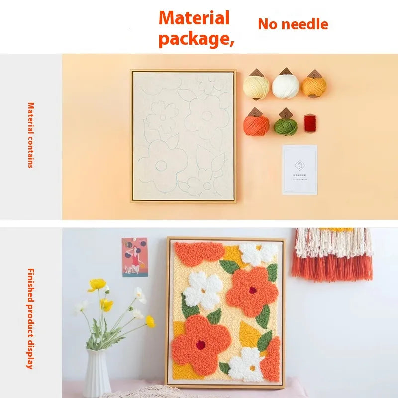 Floral String Art Embroidery Kit