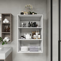 Sleek White Wooden Closet Organizer