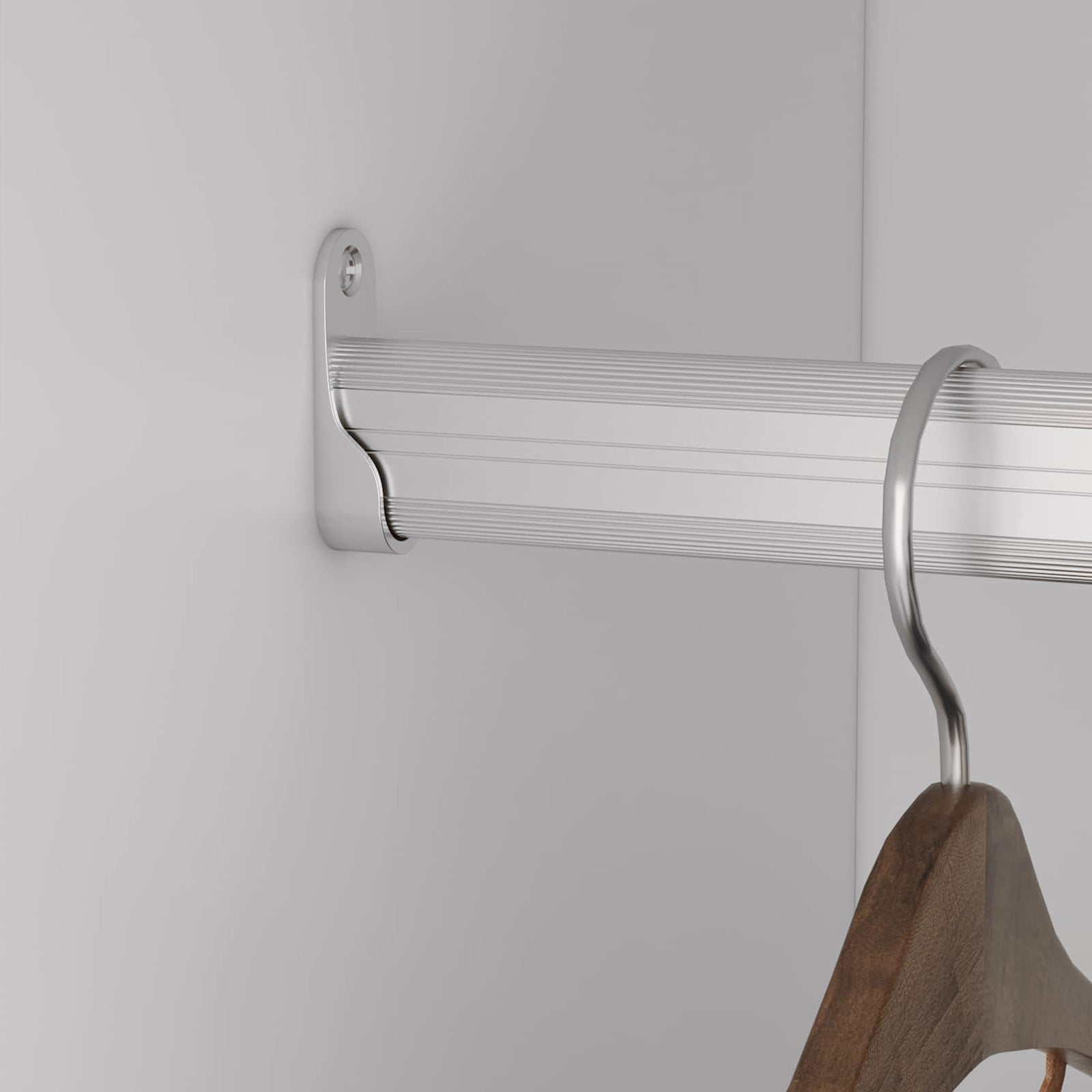 Sleek White Wooden Closet Organizer